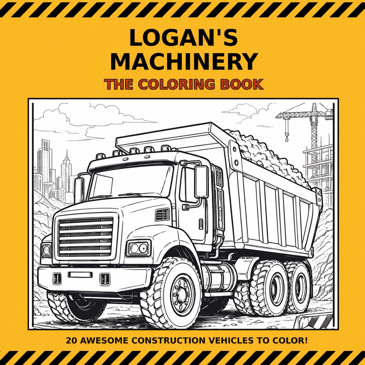 Logan's Machinery: The Coloring Book, available on Amazon